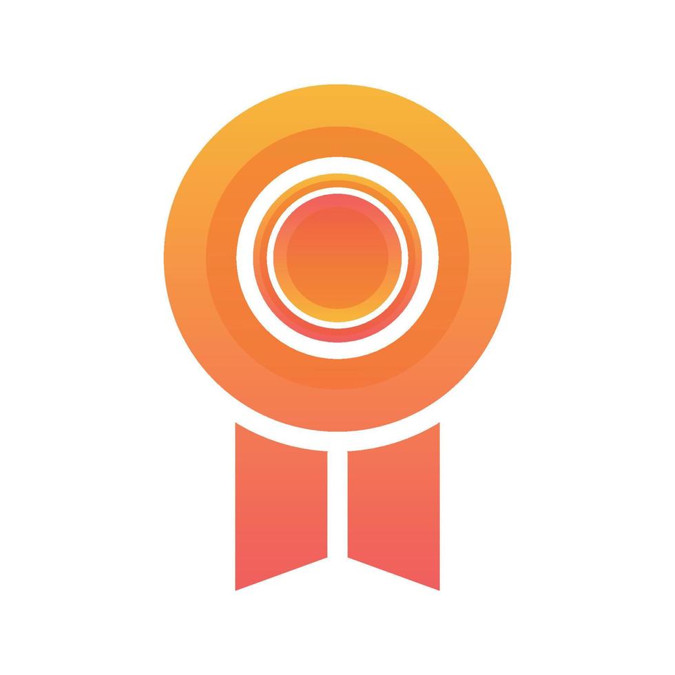 medal coin logo gradient design template icon vector