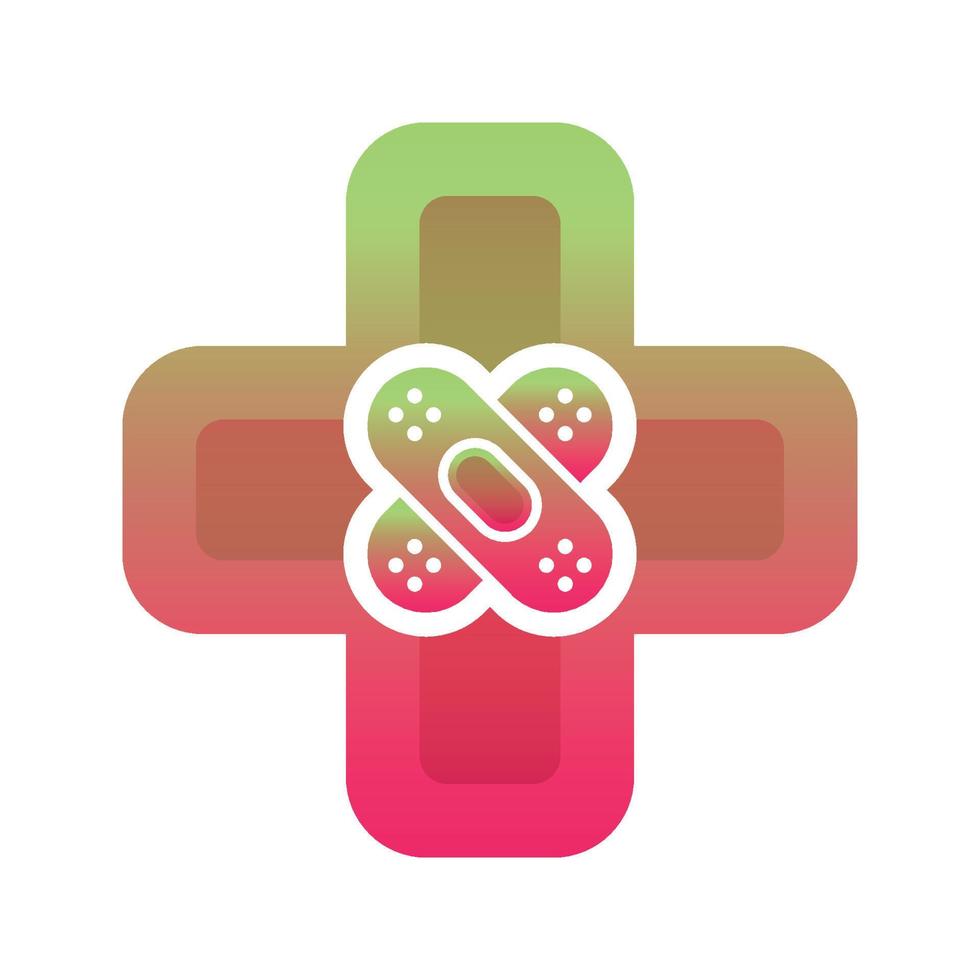 bandage medical logo gradient design template icon vector