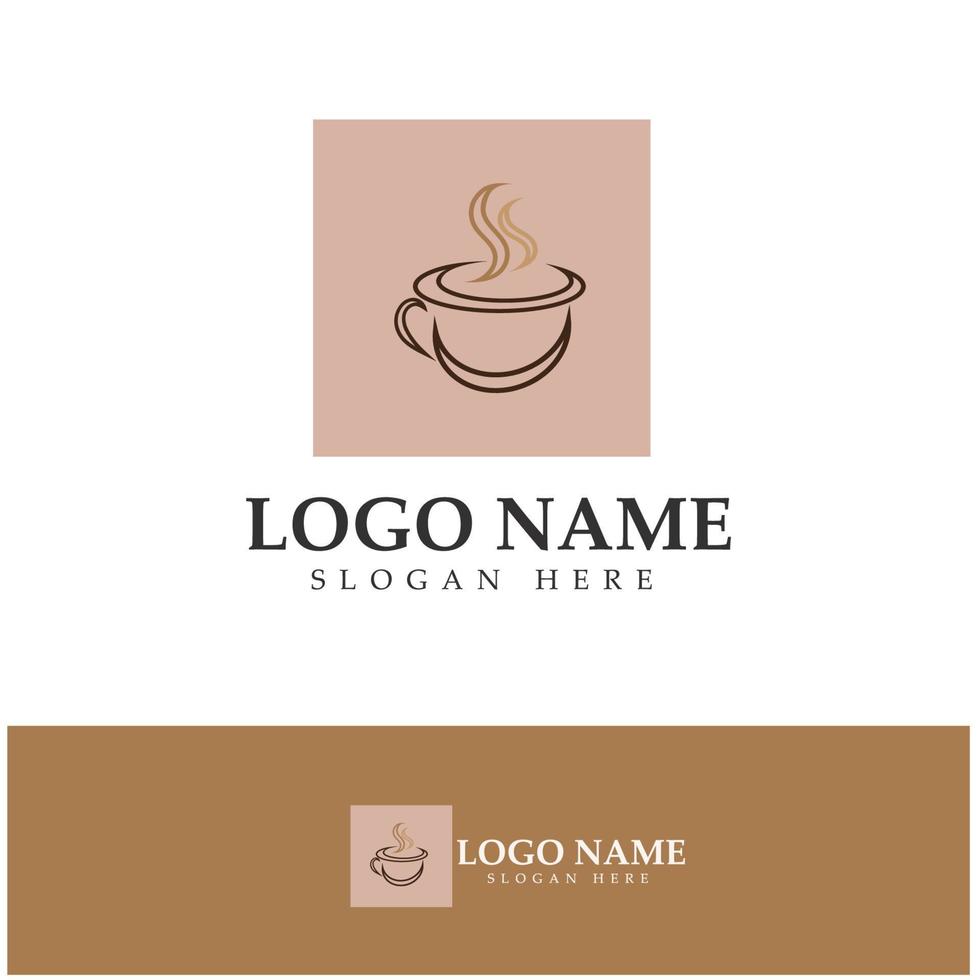 vector de diseño de plantilla de logotipo de taza de café