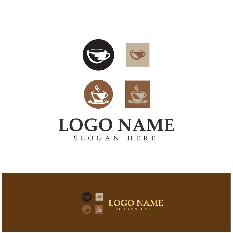 vector de diseño de plantilla de logotipo de taza de café