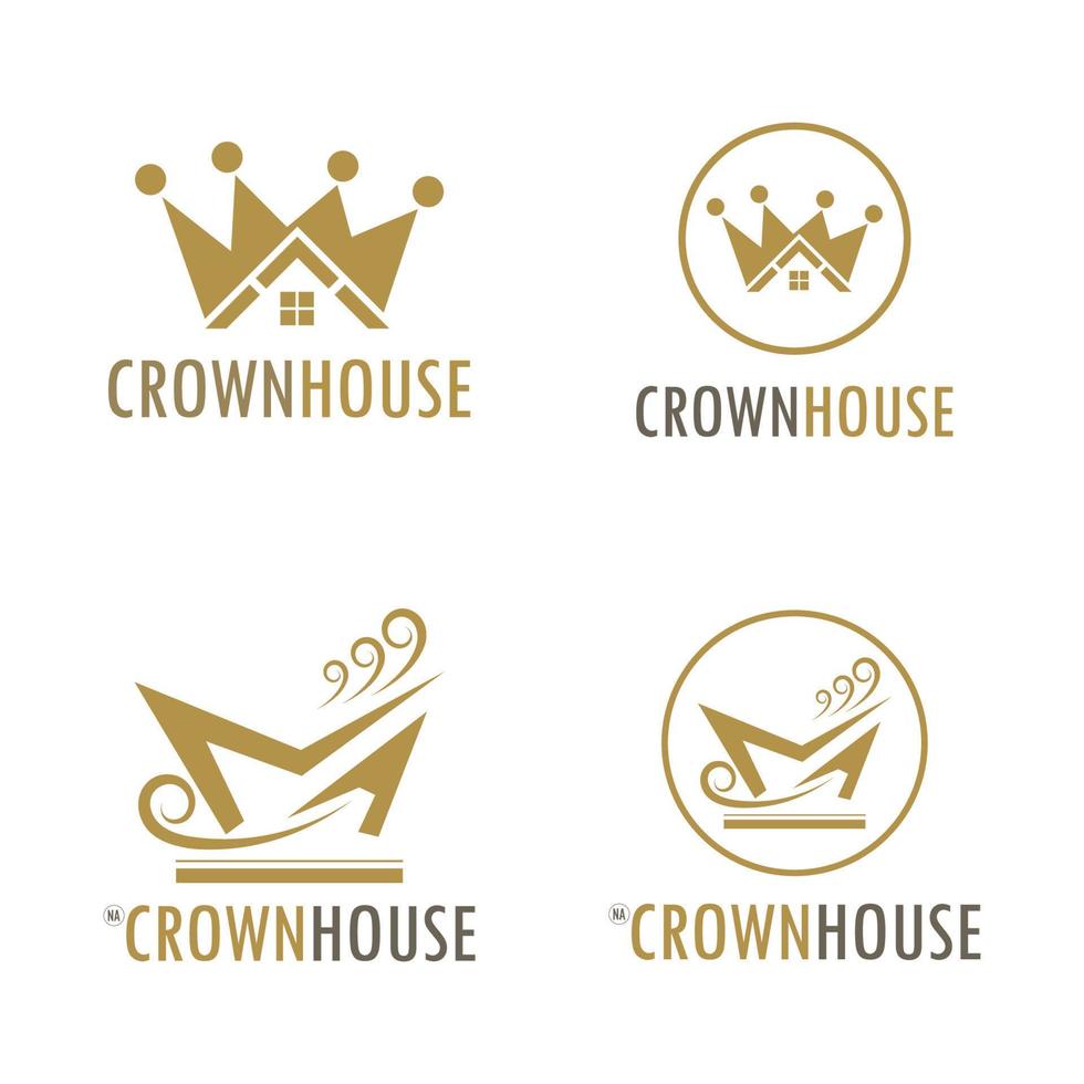 Crown logo designs vector illustration design