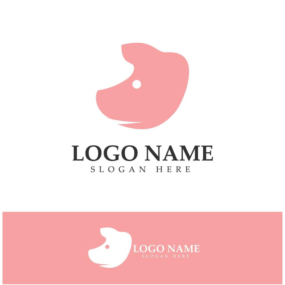 pig logo, pork cooking, pork oil and pork food restaurant icon. With vector icon concept