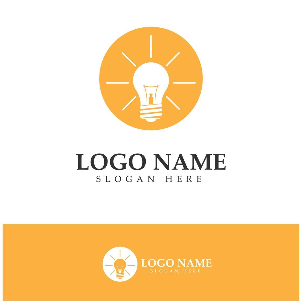 lamp lightbulb logo design inspiration vector icon template