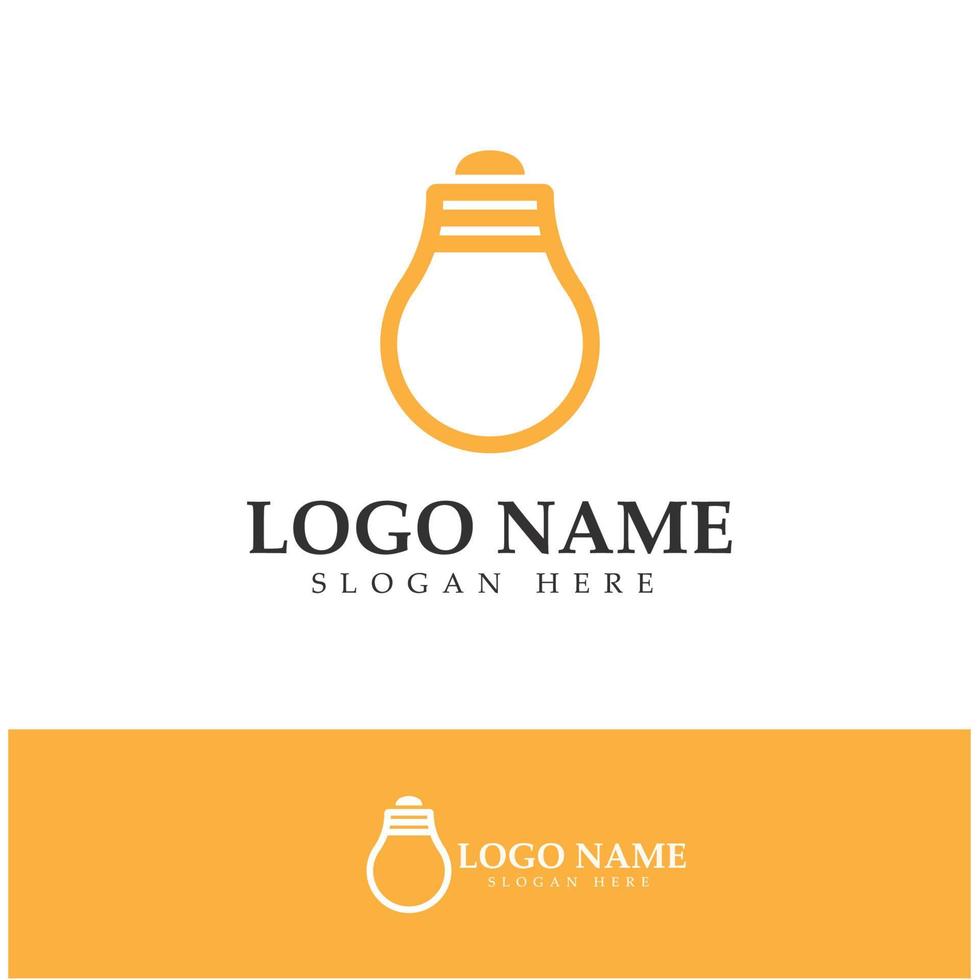 lamp lightbulb logo design inspiration vector icon template