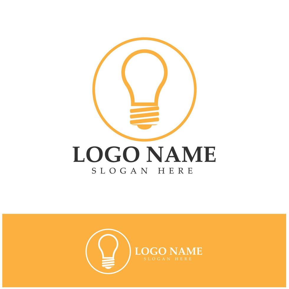 lamp lightbulb logo design inspiration vector icon template