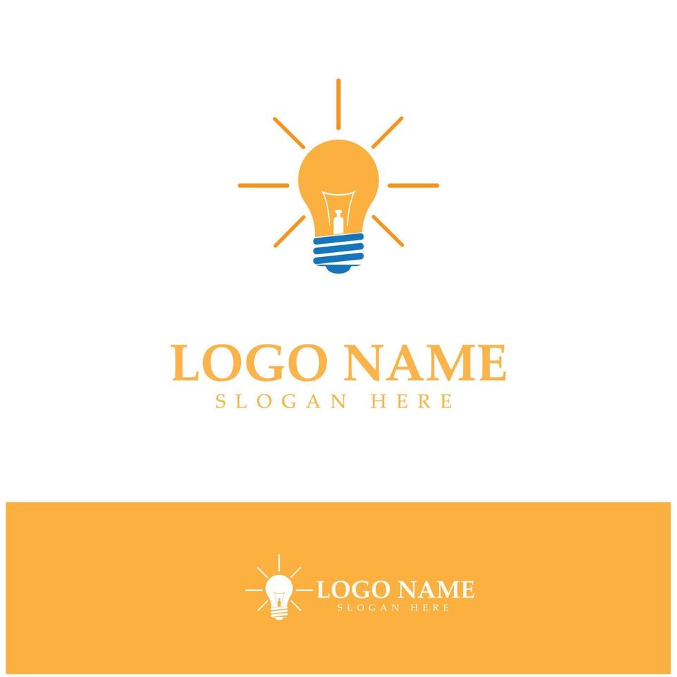 lamp lightbulb logo design inspiration vector icon template