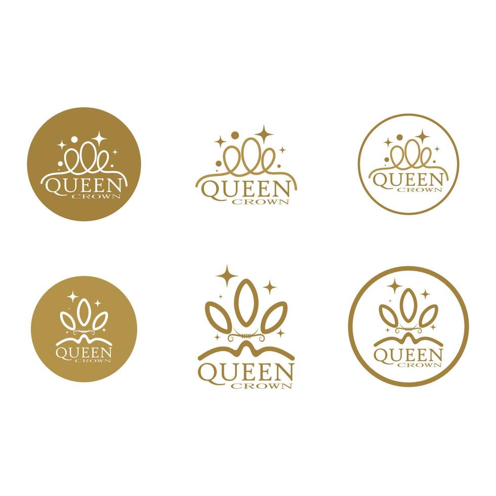 Crown logo designs vector illustration design