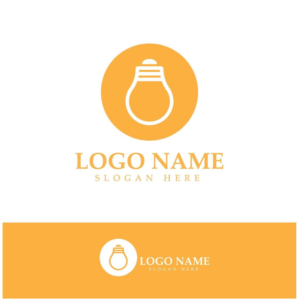 lamp lightbulb logo design inspiration vector icon template