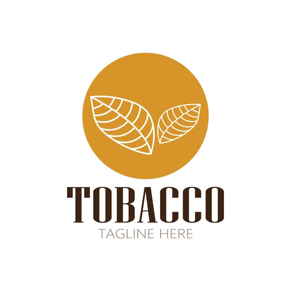 logotipo de hoja de tabaco, campo de tabaco y vector de diseño de plantilla de logotipo de cigarrillo de tabaco