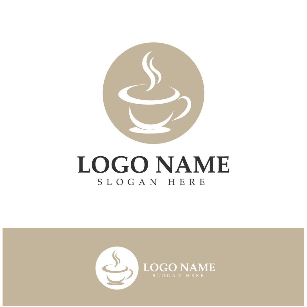 vector de diseño de plantilla de logotipo de taza de café