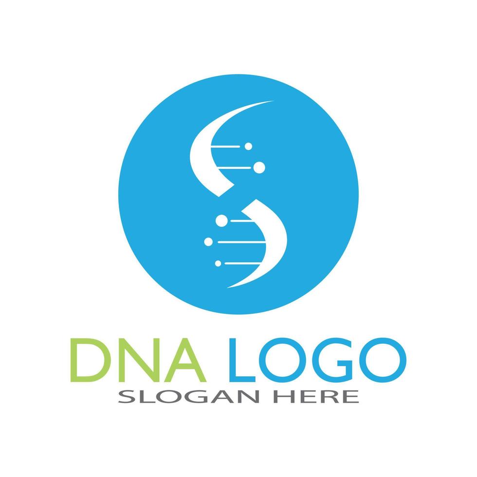 plantilla de diseño de logotipo de vector de adn.logotipo médico moderno.símbolo de icono de ciencia de laboratorio.vector de signo de farmacología colorido