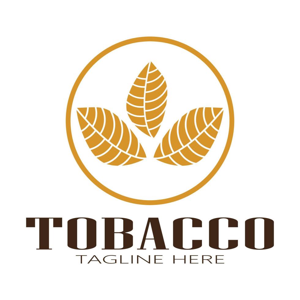 logotipo de hoja de tabaco, campo de tabaco y vector de diseño de plantilla de logotipo de cigarrillo de tabaco