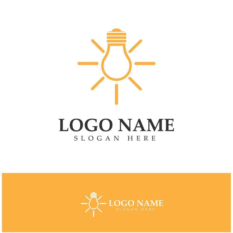 lamp lightbulb logo design inspiration vector icon template