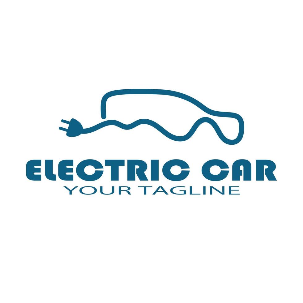 eco car and electric green car technology icon logo vector. vector