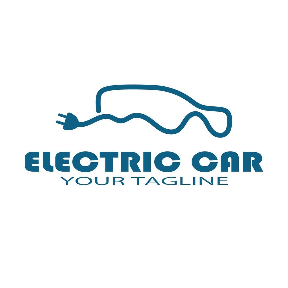 eco car and electric green car technology icon logo vector. vector