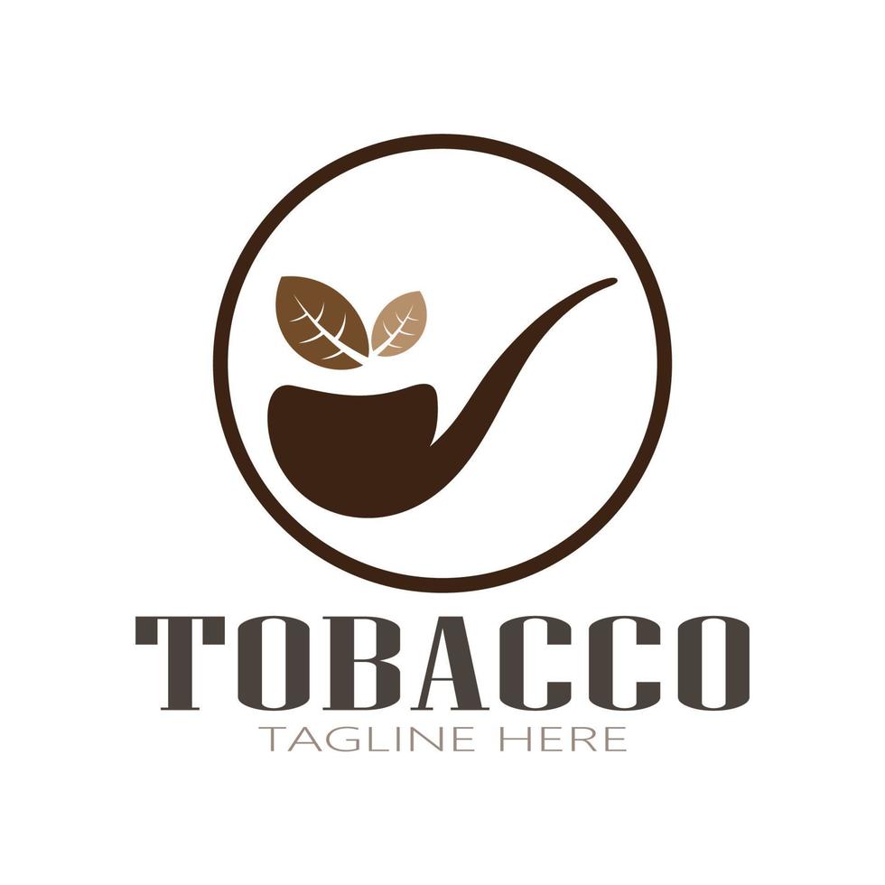 logotipo de hoja de tabaco, campo de tabaco y vector de diseño de plantilla de logotipo de cigarrillo de tabaco