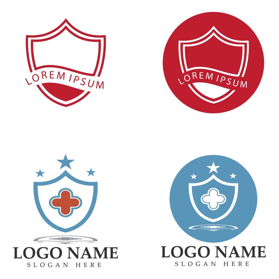 vector de diseño de logotipo de escudo, plantilla de logotipo de emblema de escudo, vector de icono de logotipo