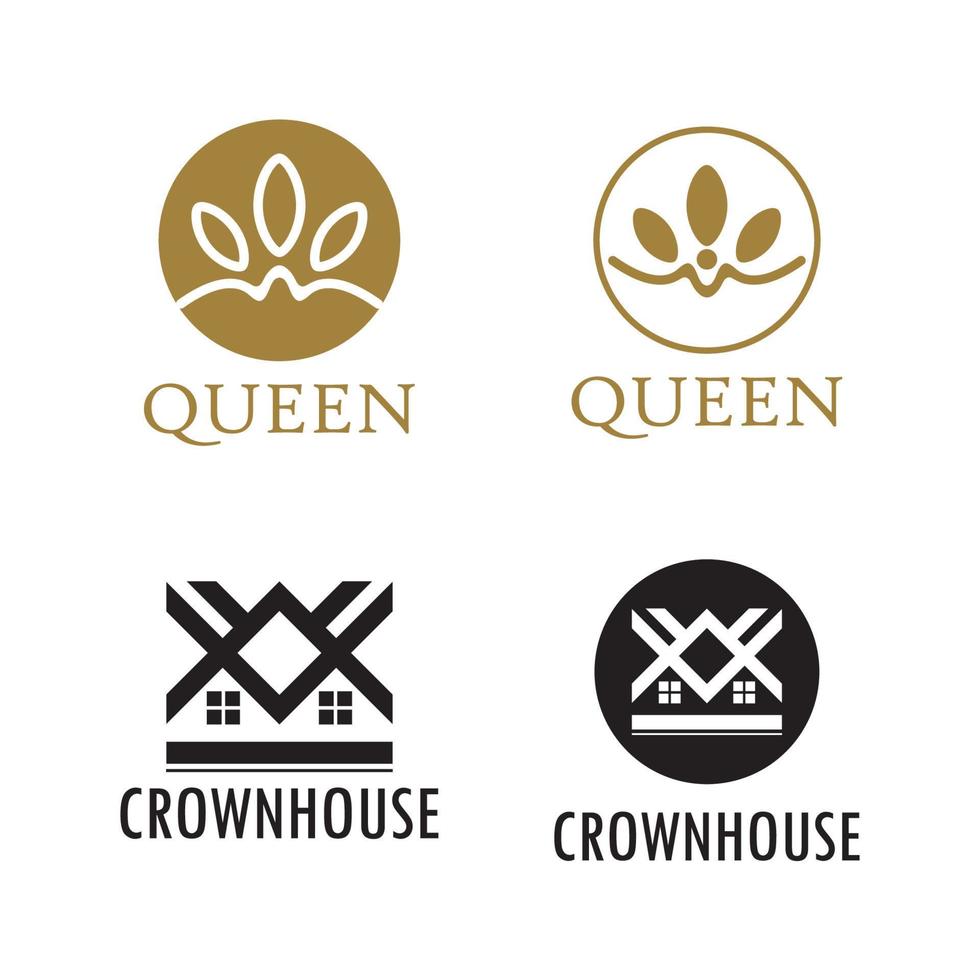 Crown logo designs vector illustration design