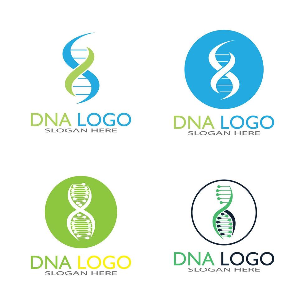 DNA vector logo design template.modern medical logotype.laboratory science icon symbol.colorful pharmacology sign-vector