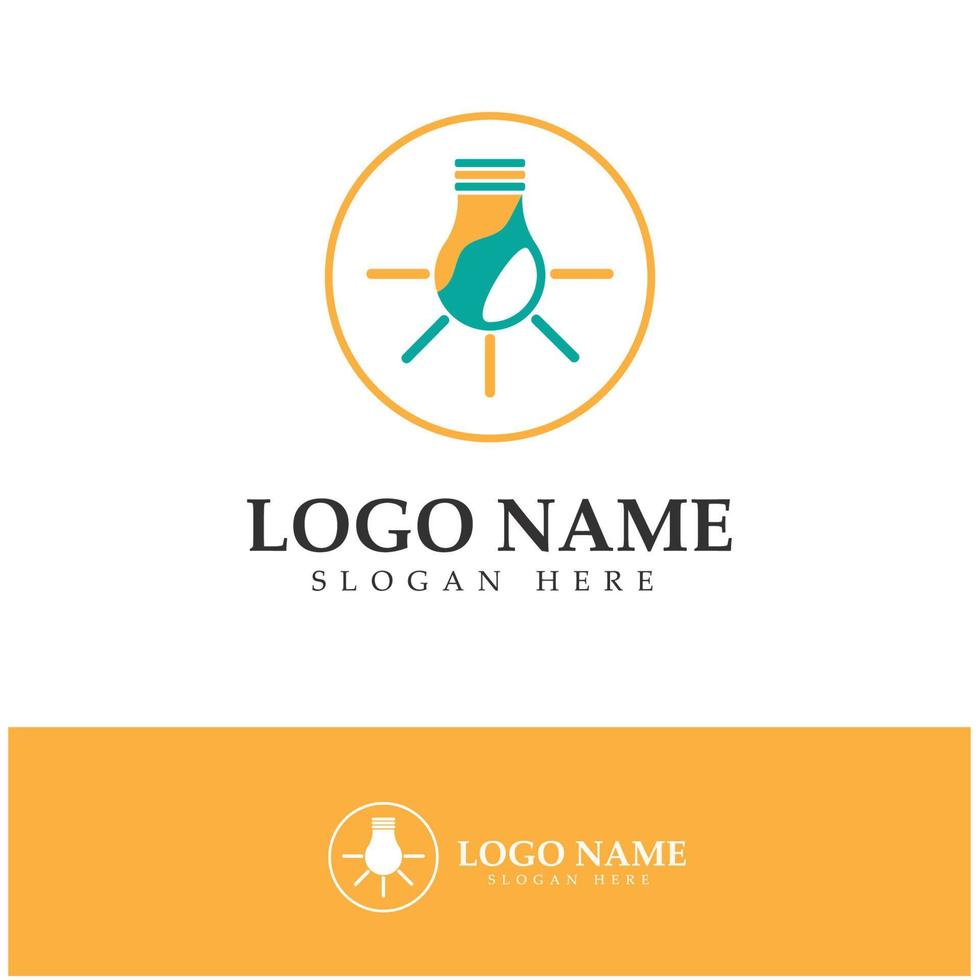 lamp lightbulb logo design inspiration vector icon template