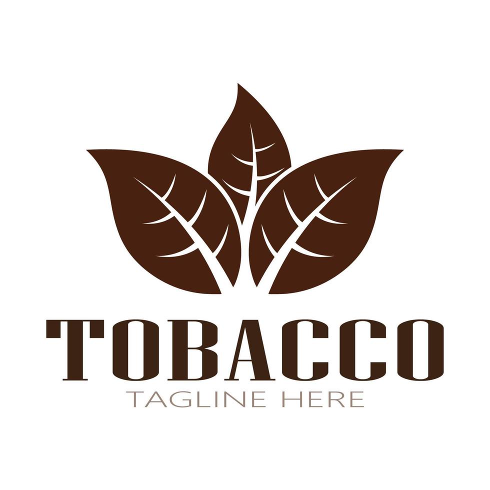 logotipo de hoja de tabaco, campo de tabaco y vector de diseño de plantilla de logotipo de cigarrillo de tabaco