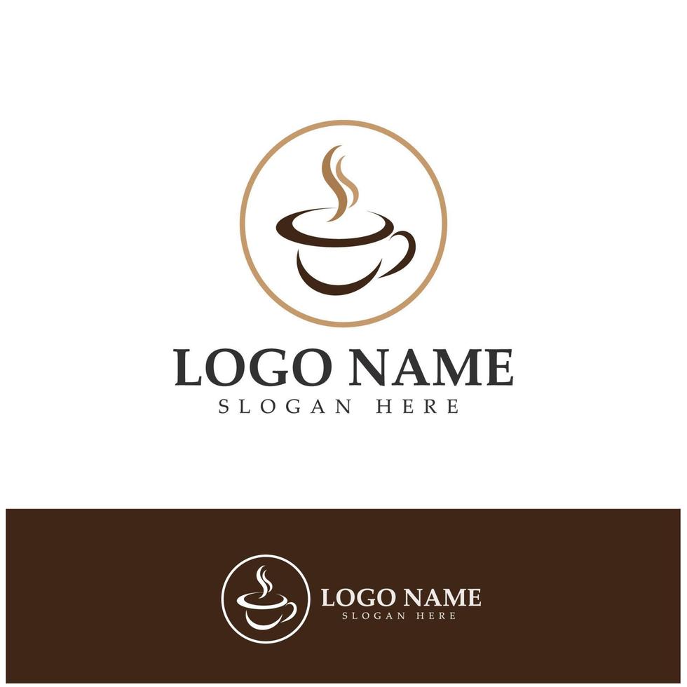 vector de diseño de plantilla de logotipo de taza de café