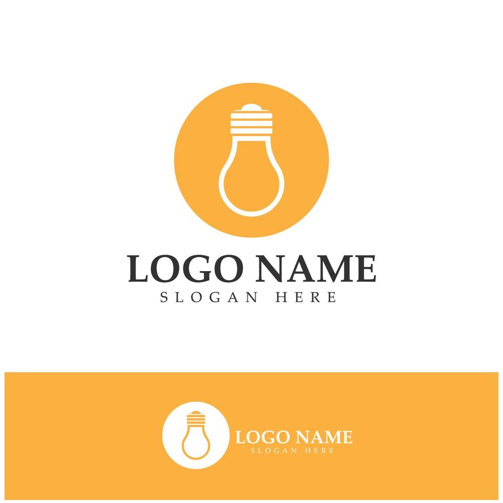 lamp lightbulb logo design inspiration vector icon template