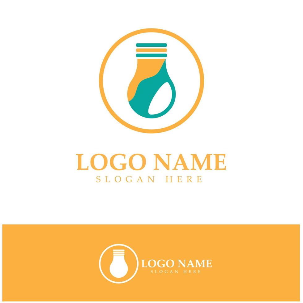 lamp lightbulb logo design inspiration vector icon template