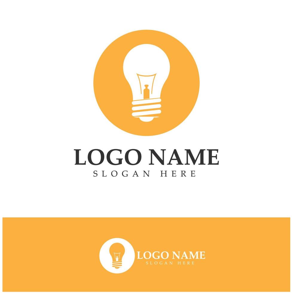 lamp lightbulb logo design inspiration vector icon template