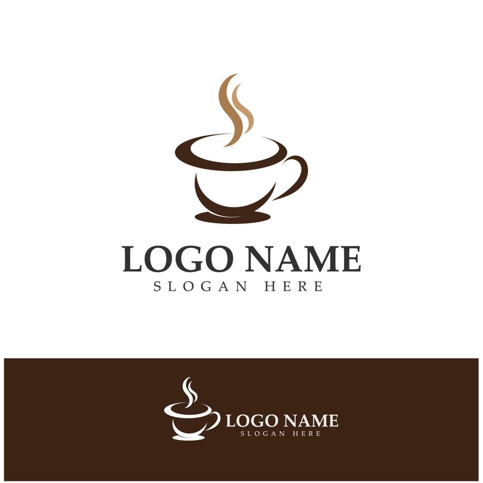 vector de diseño de plantilla de logotipo de taza de café