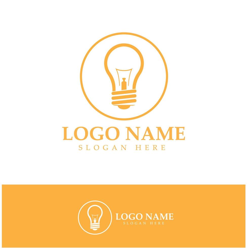 lamp lightbulb logo design inspiration vector icon template