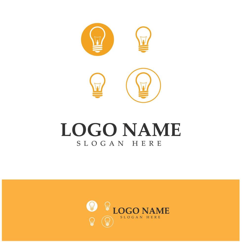 lamp lightbulb logo design inspiration vector icon template