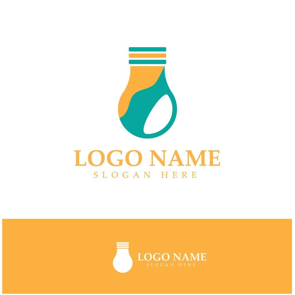 lamp lightbulb logo design inspiration vector icon template