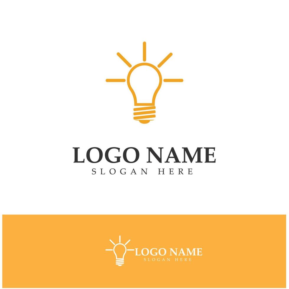 lamp lightbulb logo design inspiration vector icon template