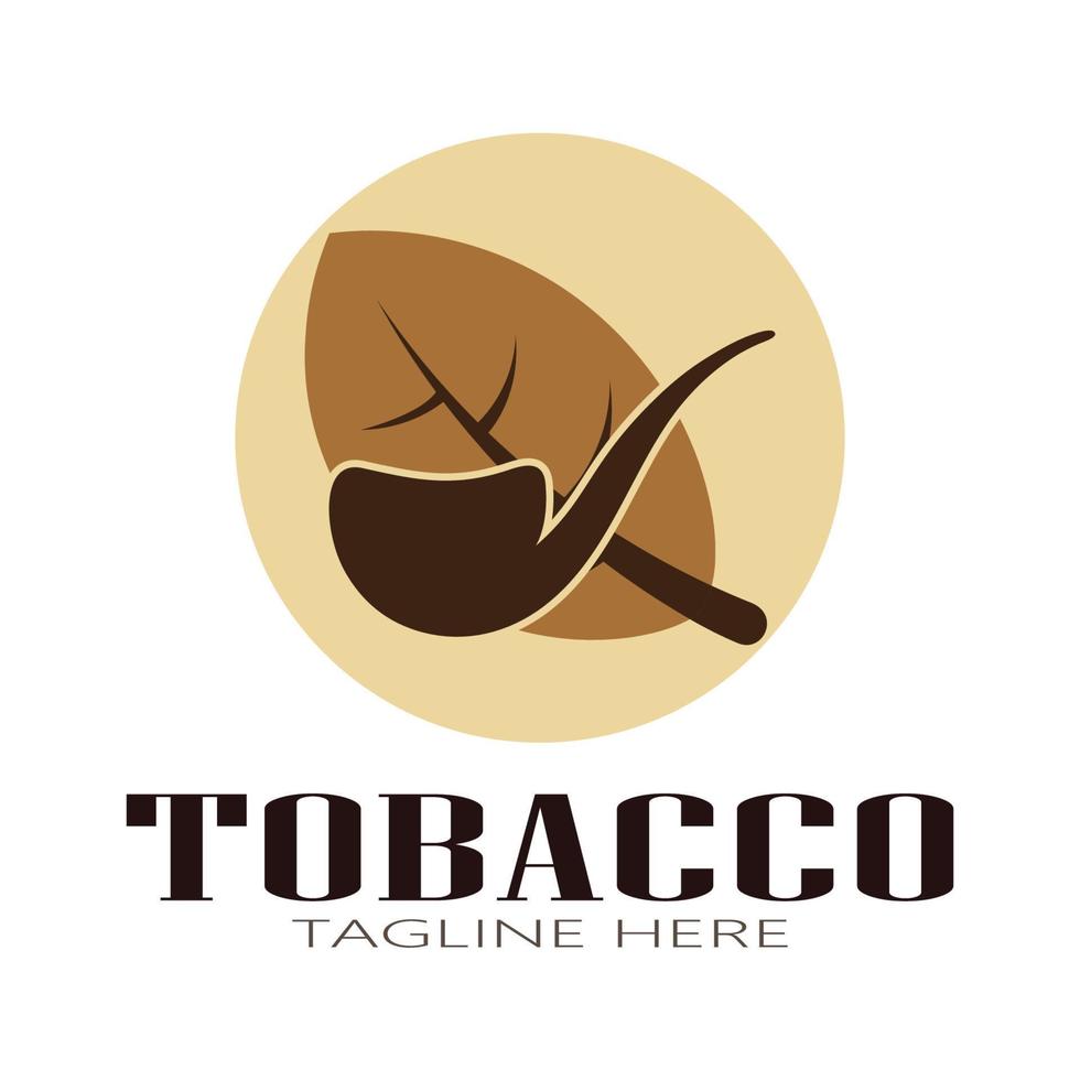 tobacco leaf logo,tobacco field and tobacco cigarette logo template design vector