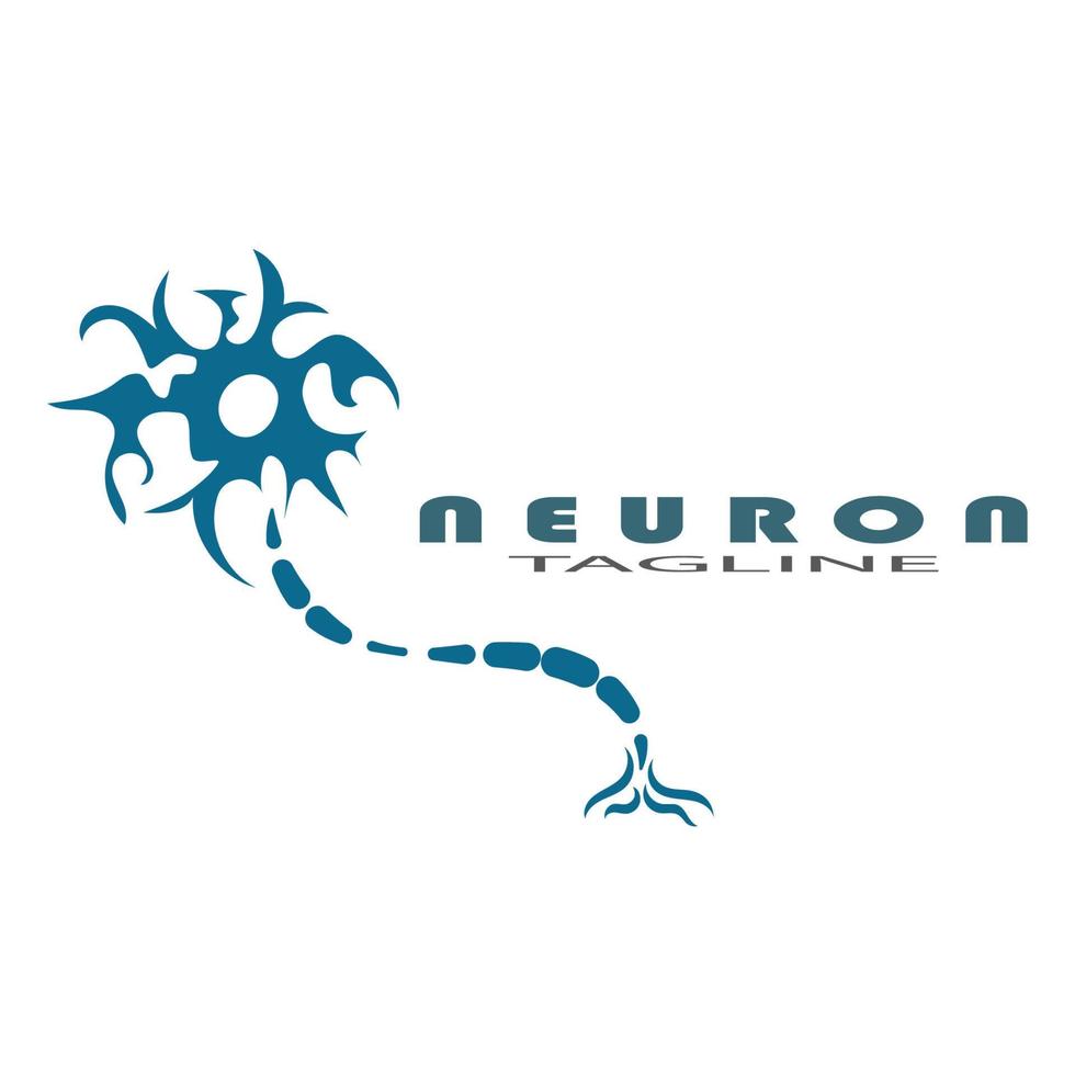 Neuron logo or nerve cell logo design illustration template icon with vector concept