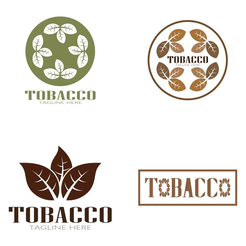 logotipo de hoja de tabaco, campo de tabaco y vector de diseño de plantilla de logotipo de cigarrillo de tabaco