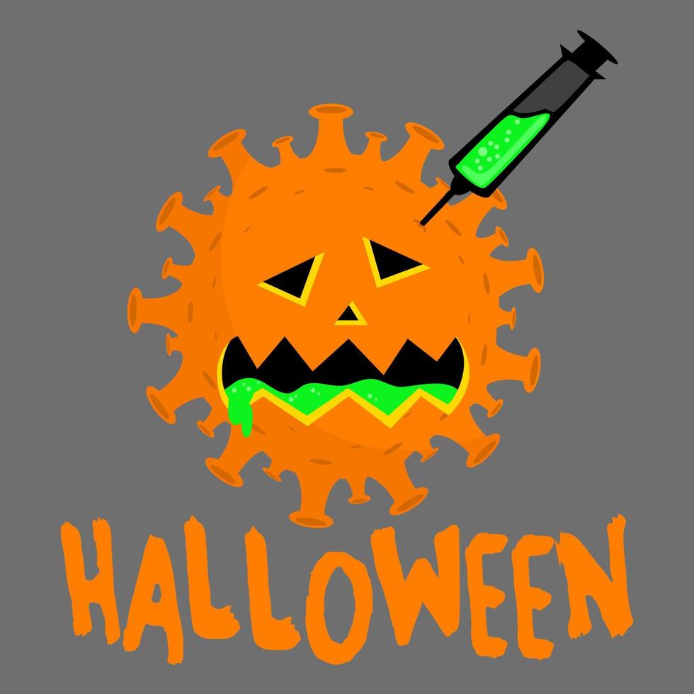 the Halloween concept during the coronavirus pandemic vector