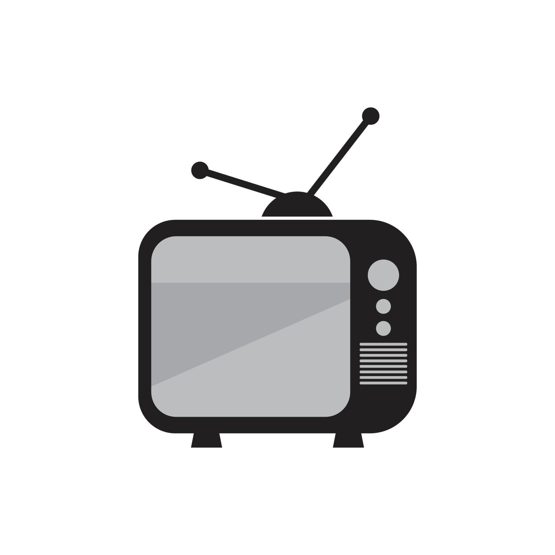 Tv Logo Design Flat Icon 8349484 Vector Art At Vecteezy