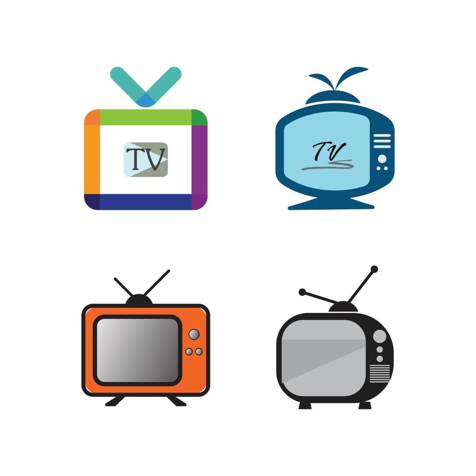 diseño de logotipo de tv vector