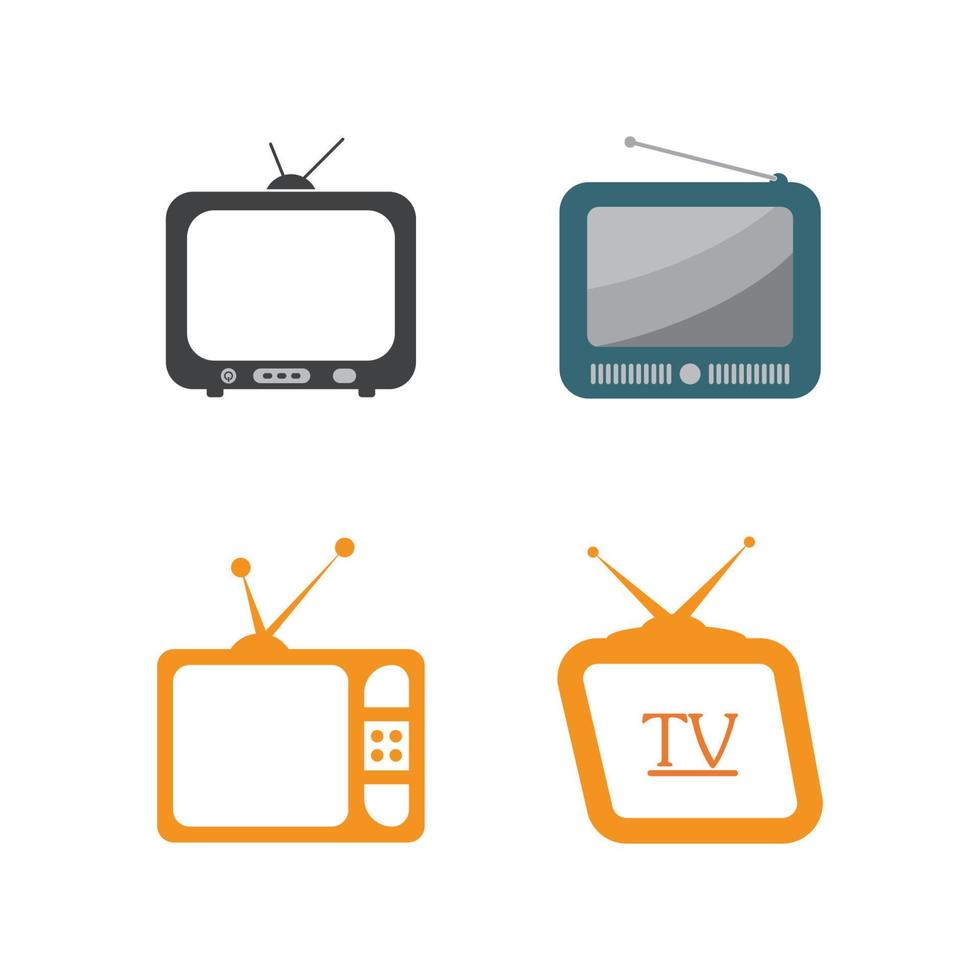 diseño de logotipo de tv vector