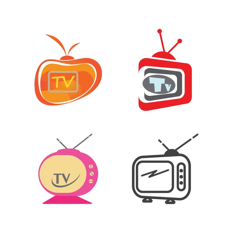 TV logo design vector