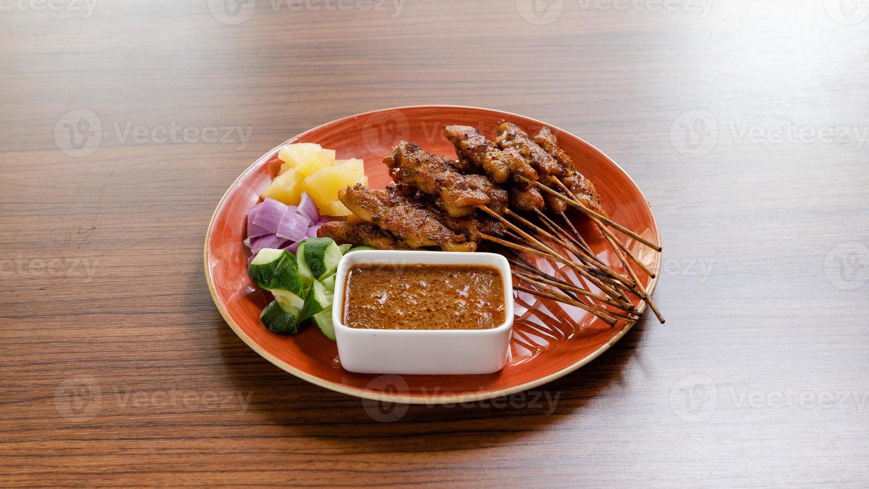 Mutton Chicken Meat Satay photo