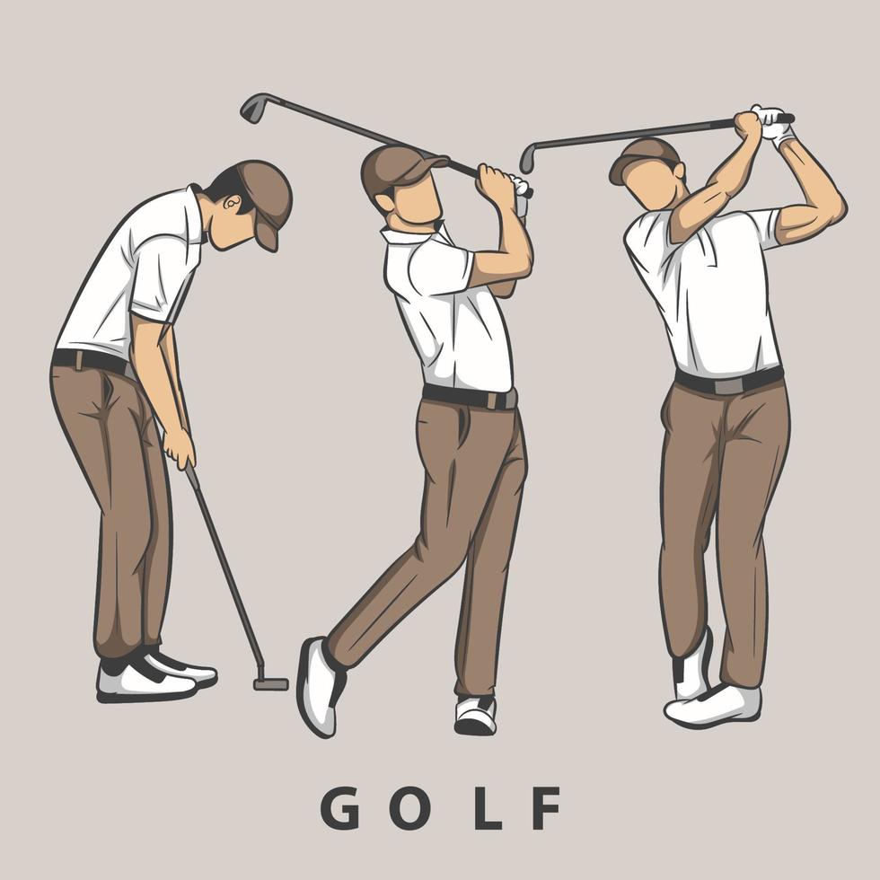 Golf player vector