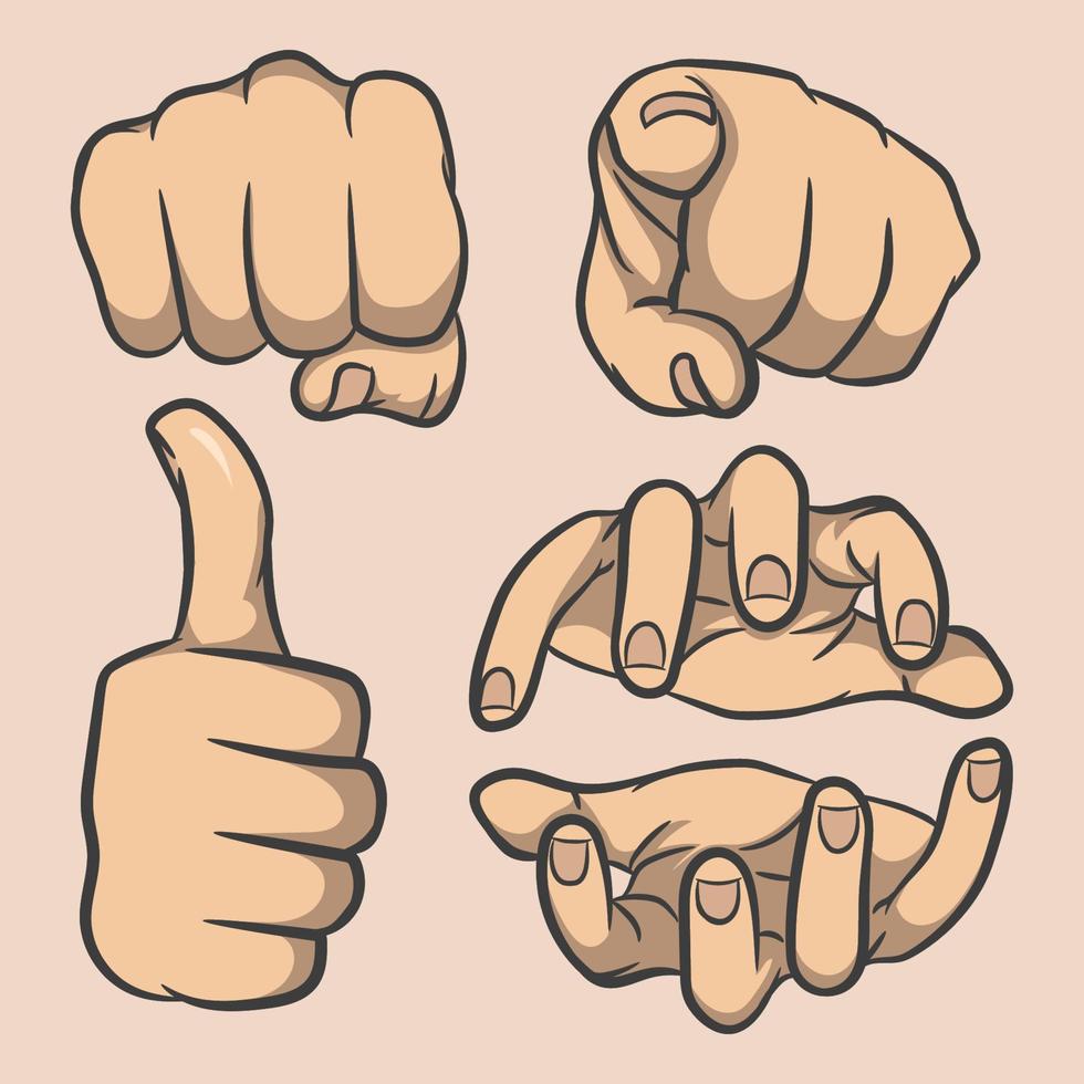 Hand collection vector