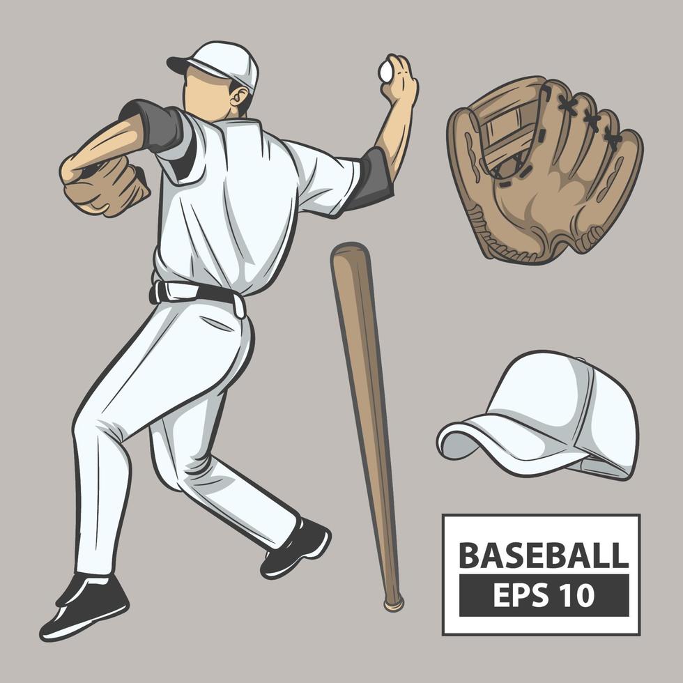 ilustración vectorial de béisbol vector