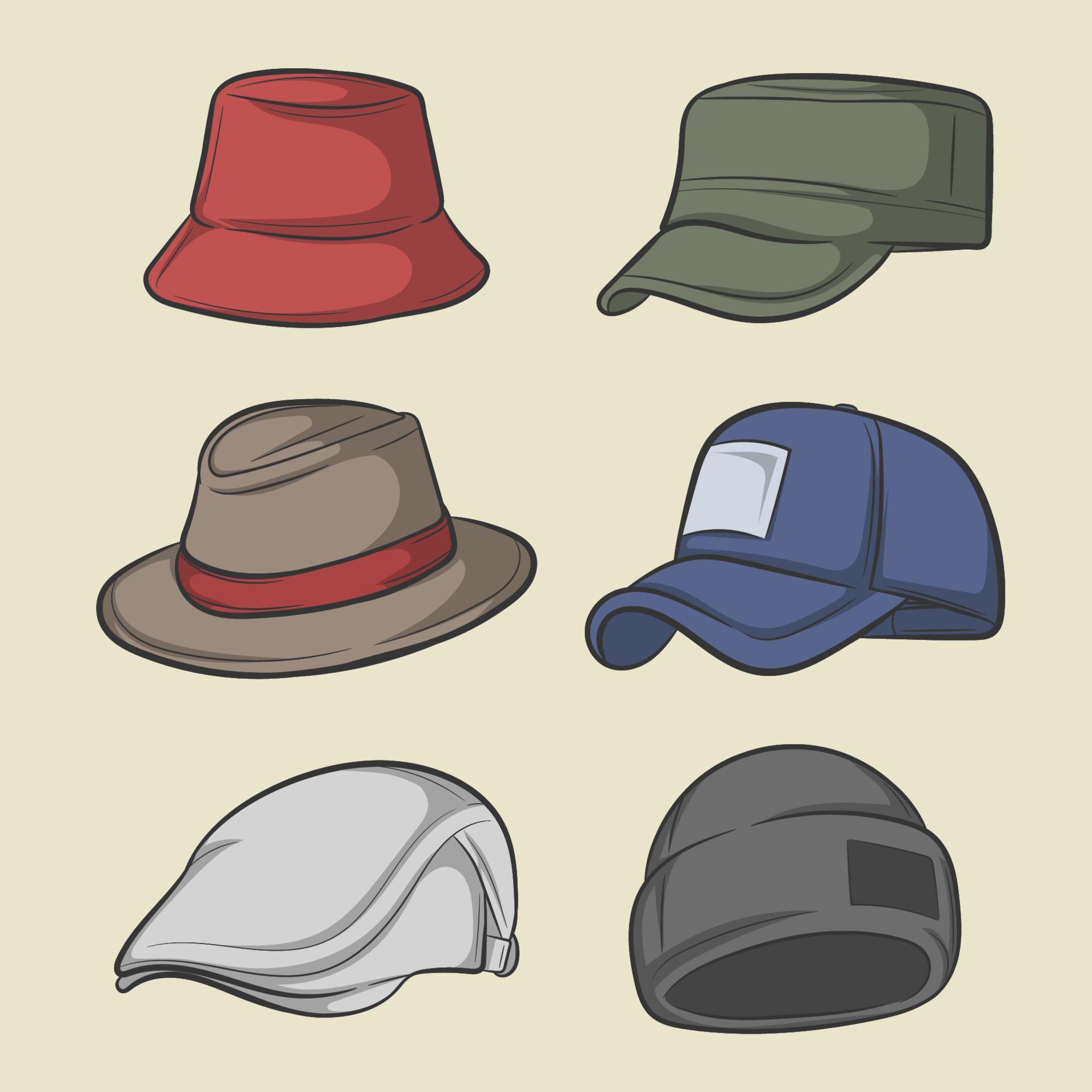 Hat collection vector 8349989 Vector Art at Vecteezy