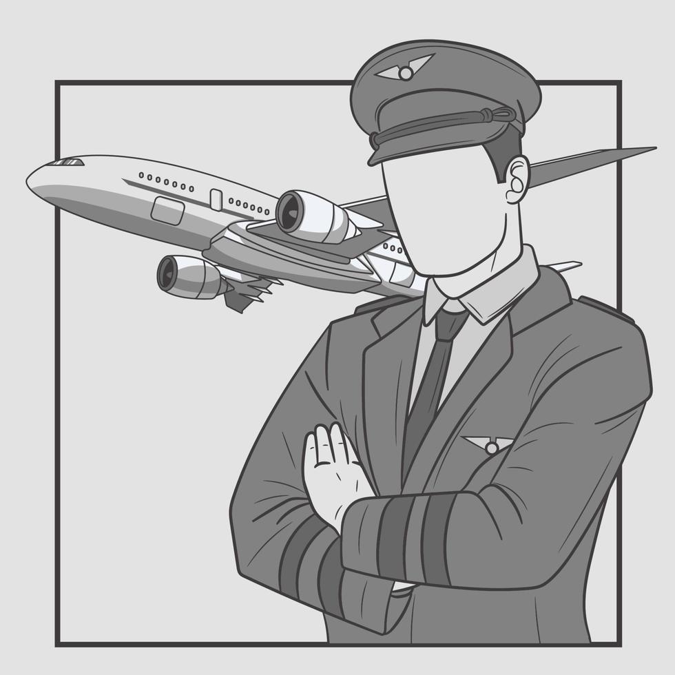 ilustración vectorial piloto vector