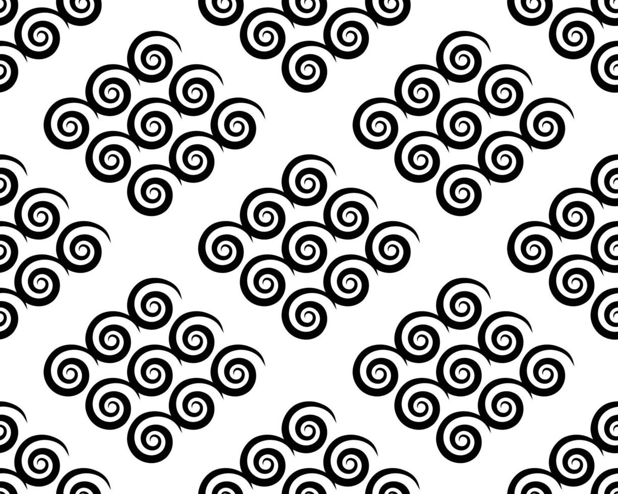 Round swirl pattern, vector seamless background. Vector  vintage baroque ornament. Retro pattern antique style acanthus. Seamless pattern