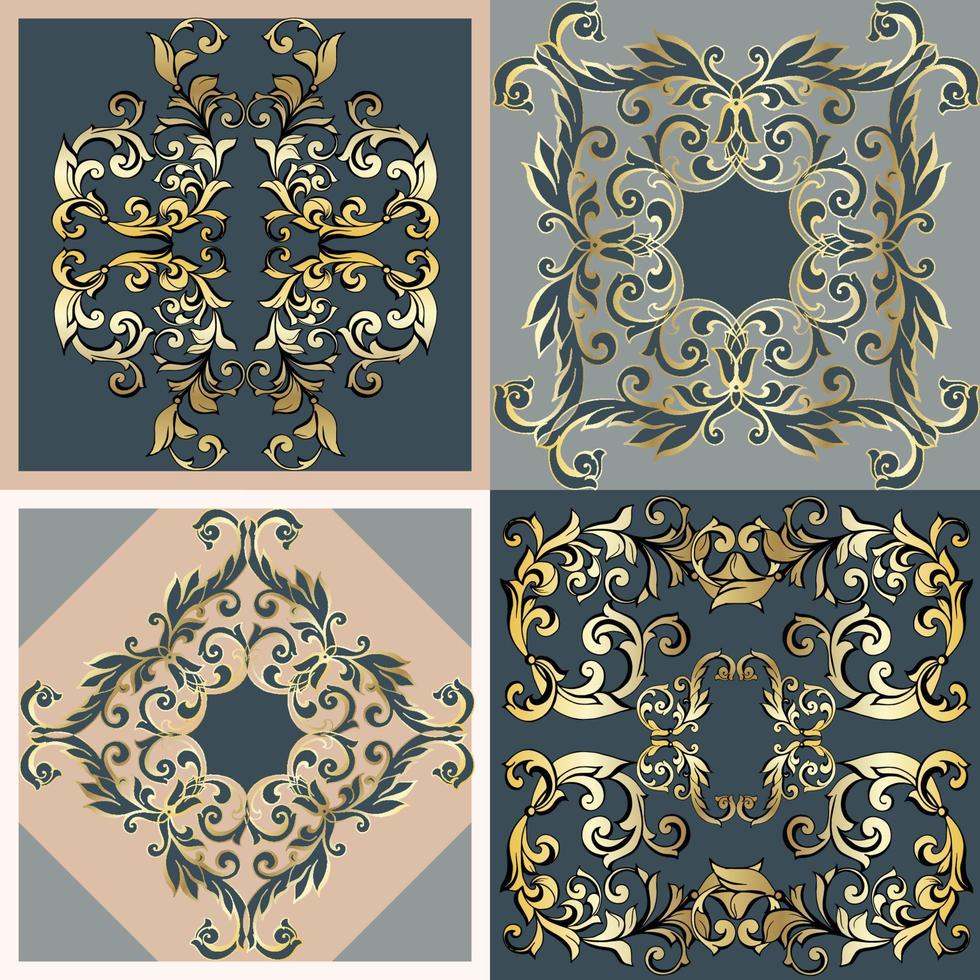 azulejo de mosaico sin costuras. azulejo de cerámica de mayólica. decoración portuguesa y española. Baldosa cerámica estilo talavera. ilustración vectorial patrón de mosaico abstracto sin fisuras con adornos geométricos y florales vector